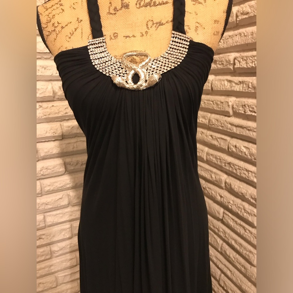 Elegant pleated Black Sky Dress - Picture 9 of 9